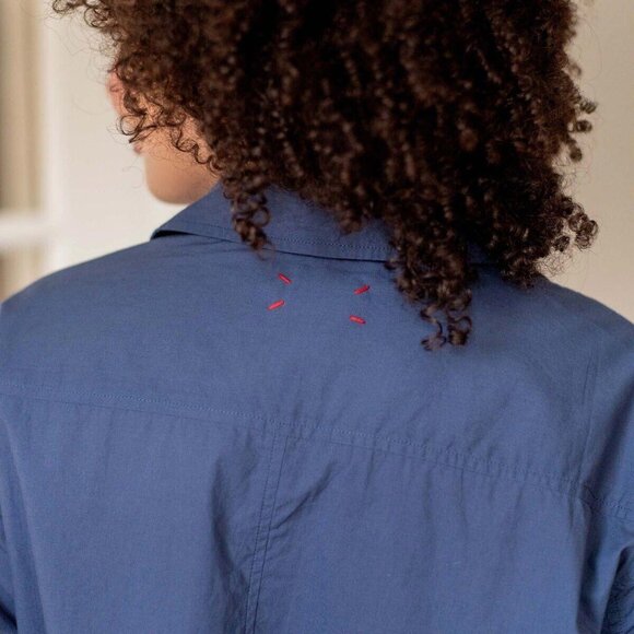 Voyageur By Mersea Brontë Relaxed Button Up Shirt Tunic Top Cotton S NEW - Picture 4 of 9